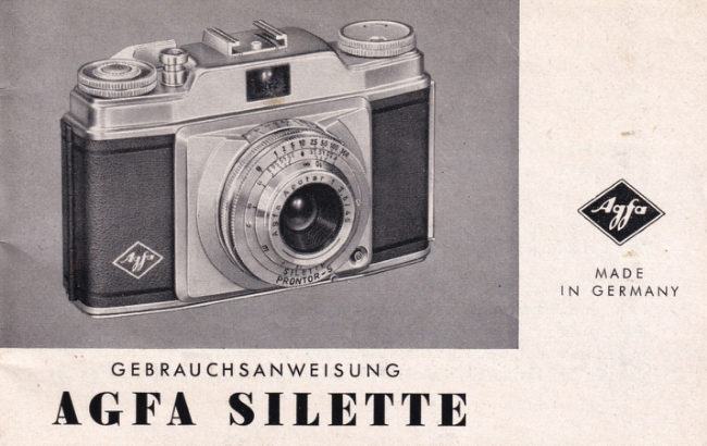Agfa Silette GebrauchsanweisungAgfa Pronto manual cover