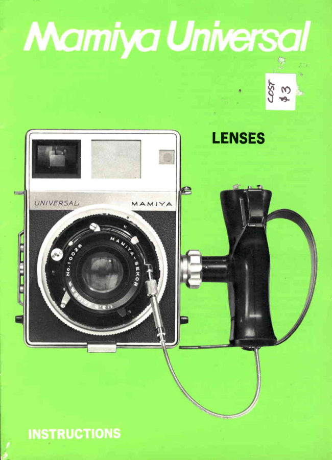 Mamiya LENSES manual cover