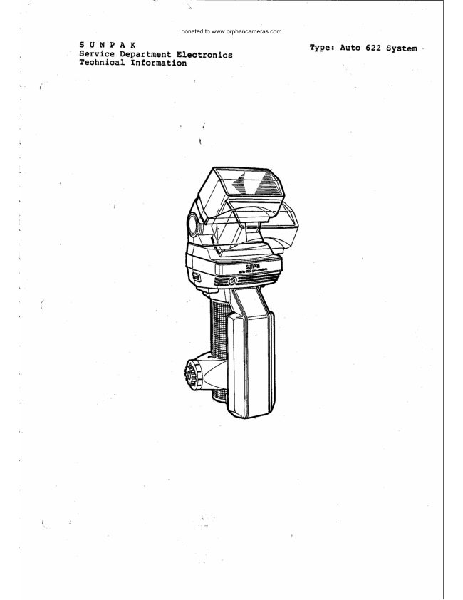 SunPak 622 Service manual cover