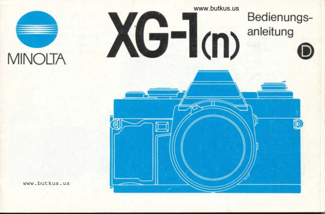 Minolta XG-1 manual cover