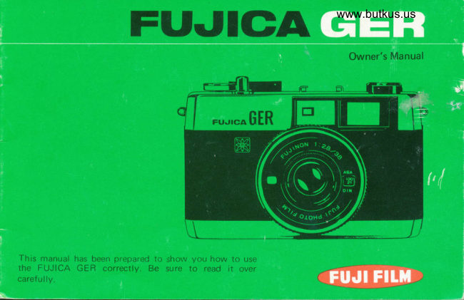 Fujica GER manual cover