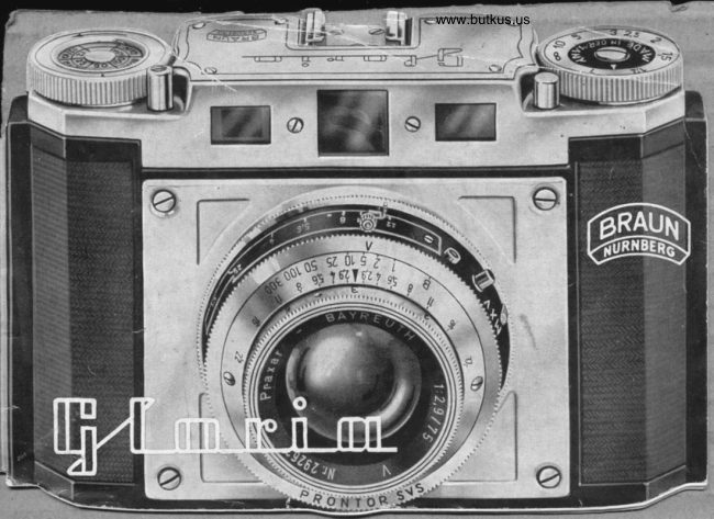 Braun Gloria 6X6 manual cover