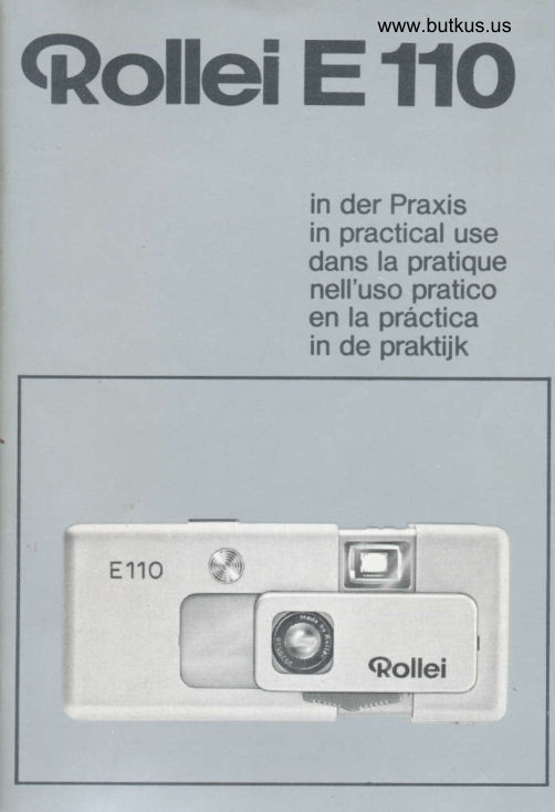 Rollei E110 manual cover
