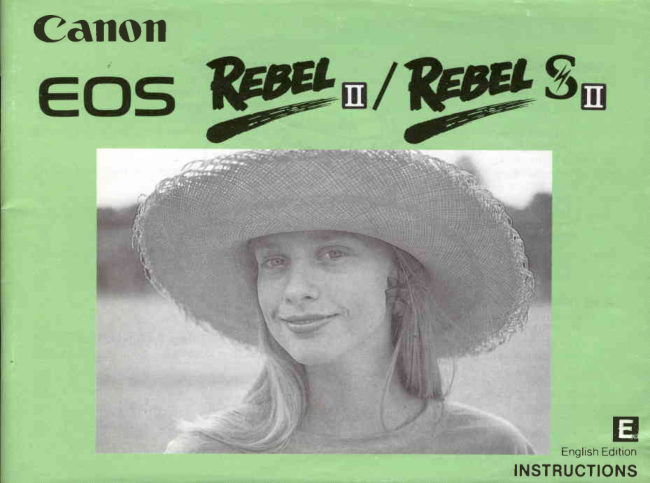 Canon EOS Rebel II manual cover