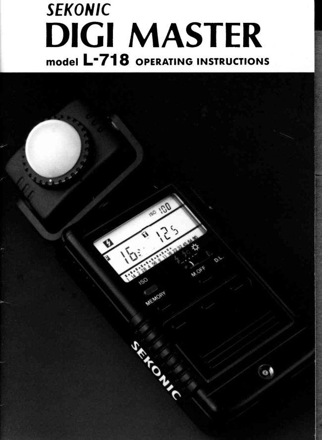 Sekonic L-718 manual cover