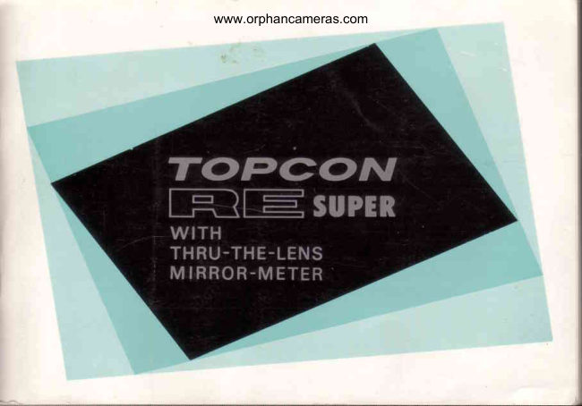 Topcon RE Super manual cover