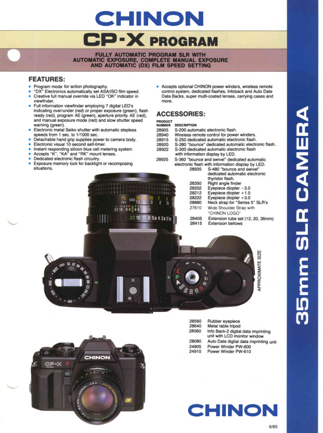 Chinon CP-X manual cover