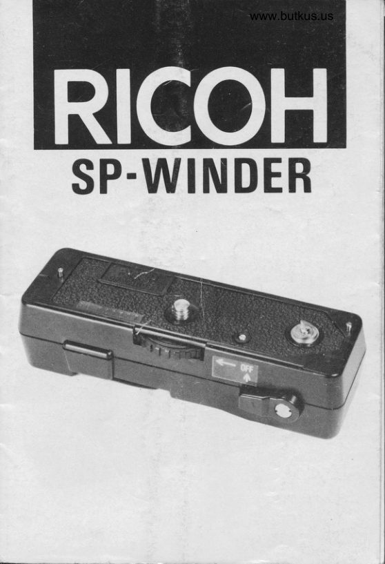 RICOH SP-WINDER - - Direct manual cover