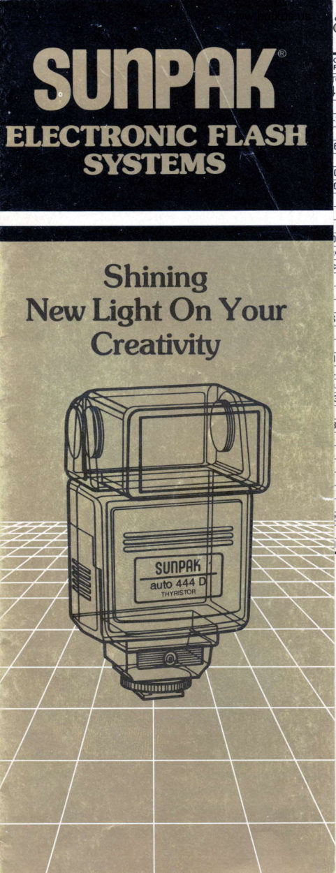 Sunpak Electronic Flash Systems Flash data and specifications manual cover