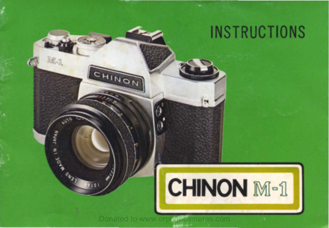 Chinon M-1 manual cover