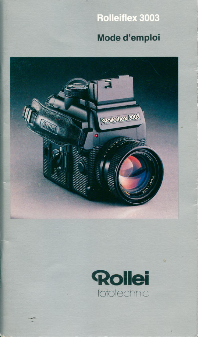 Rolleiflex 3003 manual cover