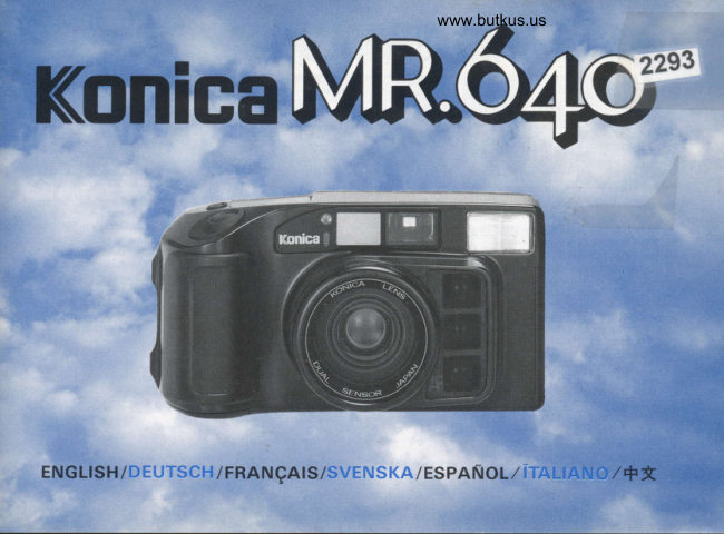 Konica MR 640 manual cover