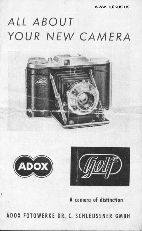 Adox Golf manual cover