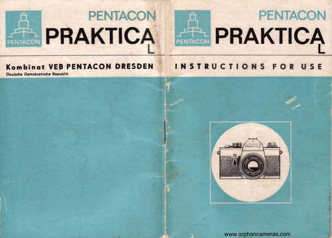 Praktica L manual cover