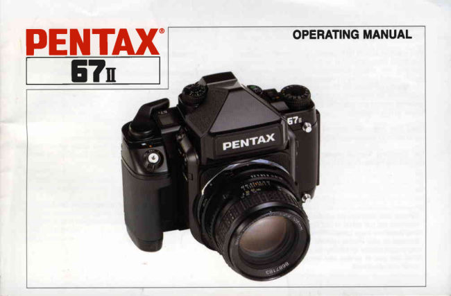 Pentax 6x7 II manual cover