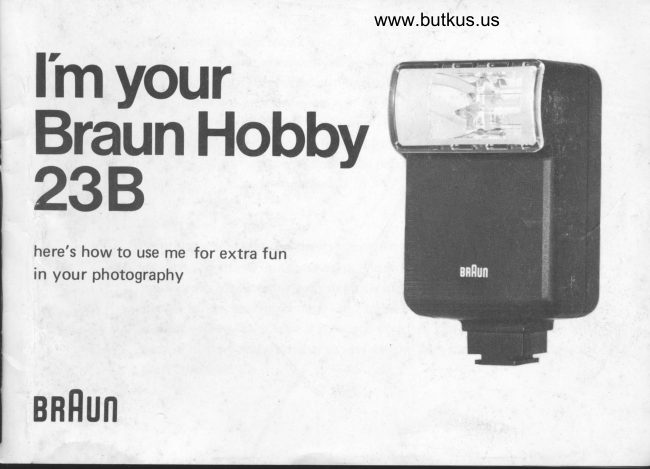 Braun Hobby 23B manual cover