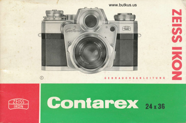 Zeiss Ikon Contarex manual cover
