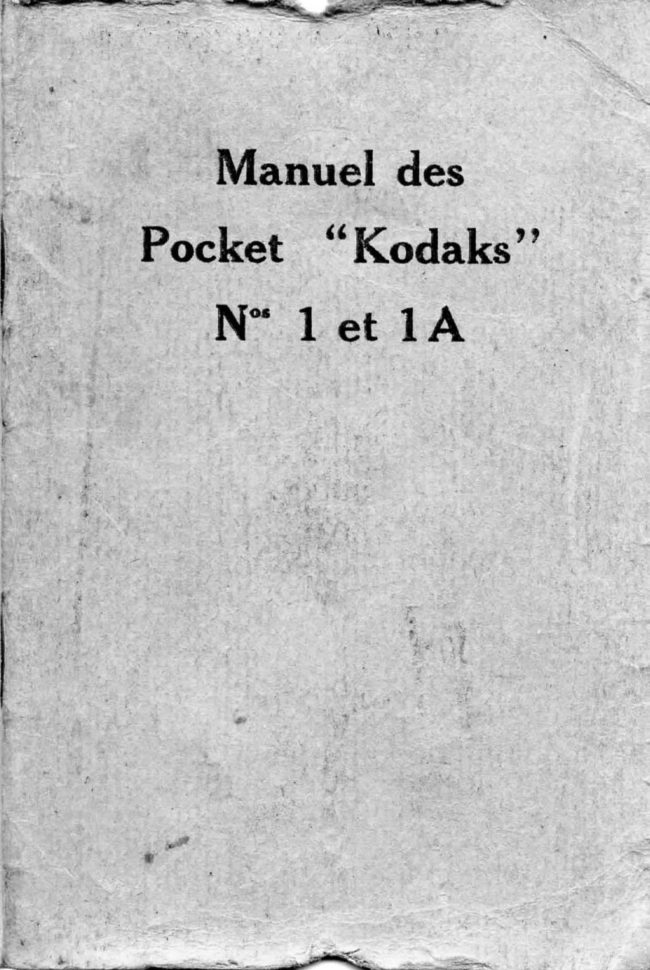 Kodak Pocket No 1 and 1A manual cover