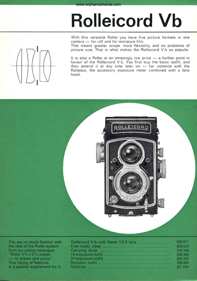 ROLLEICORD Vb BOOKLET manual cover