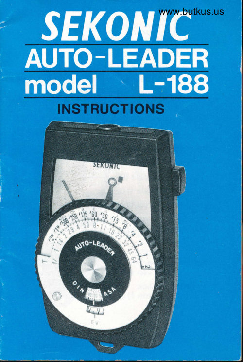 Sekonic L-188 manual cover