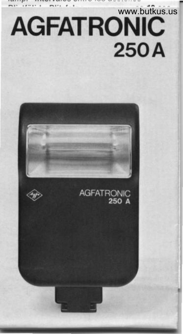 Agfa Agfatronic 250A manual cover