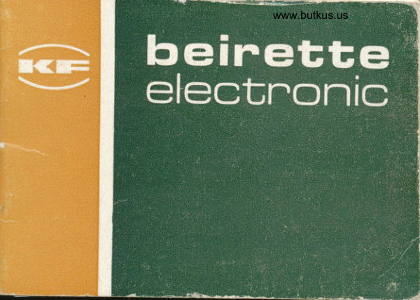 Beirette Electronic manual cover