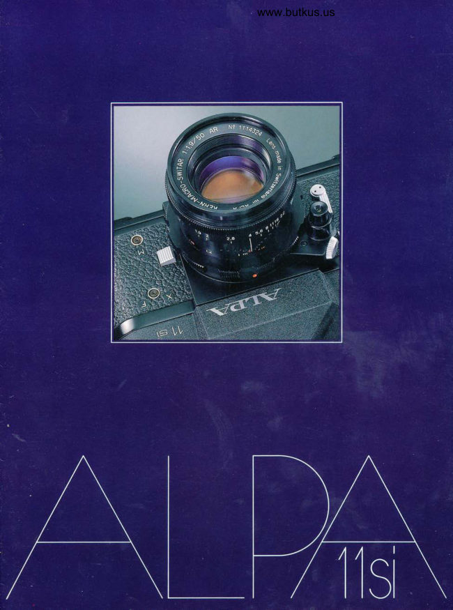 ALPA 11si public relations / sales booklet manual cover