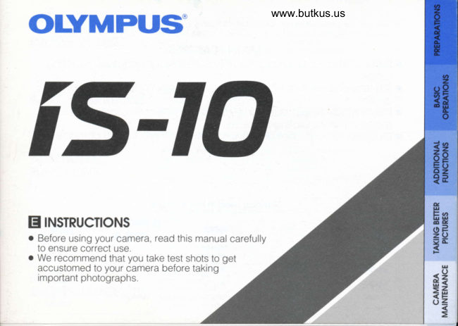 Olympus IS-10 manual cover