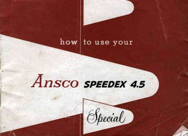 Ansco Speedex 4.5 Special manual cover