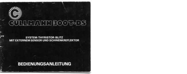 Cullmann 300T-DS Flash manual cover