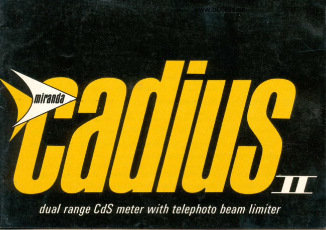 Miranda Cadius II manual cover