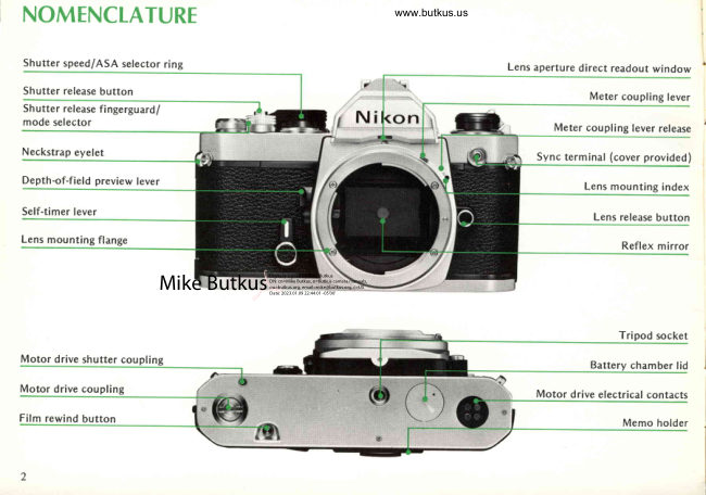 Nikon FM BOOKLET manual cover