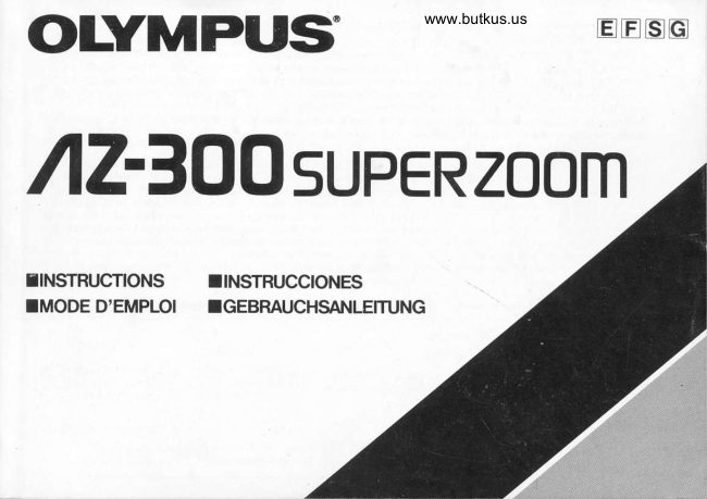 Olympus Az 300 Superzoom 01 manual cover
