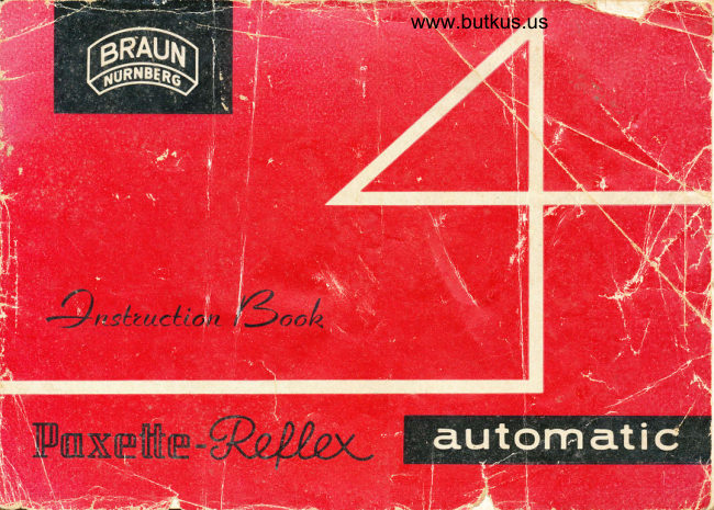 Paxette Reflex Automatic manual cover