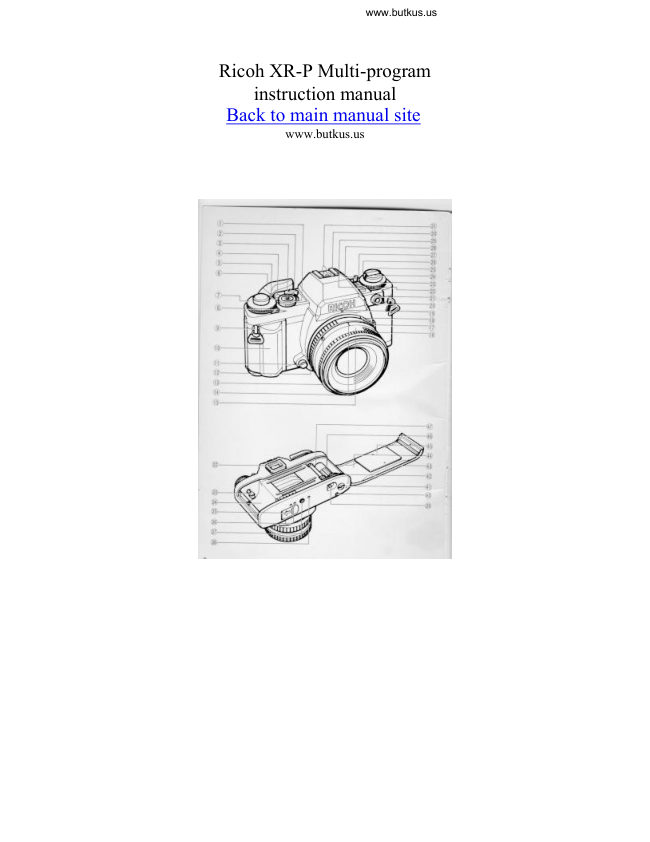 Ricoh XR-R manual cover
