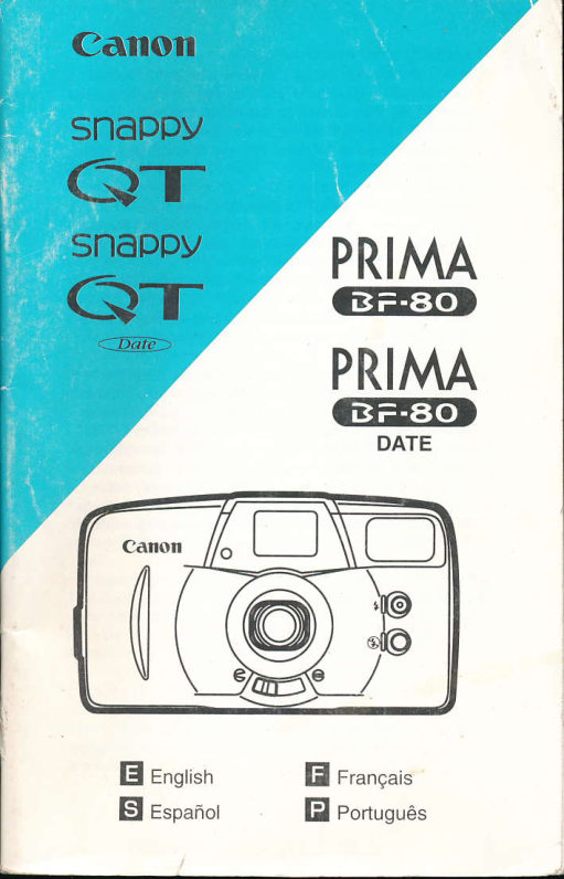 Canon Prima BF-80 / Canon Snappy QT manual cover