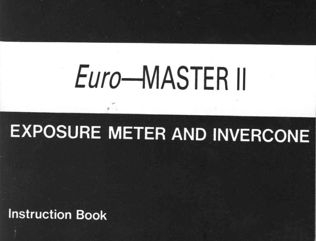 Weston Euro Master II manual cover