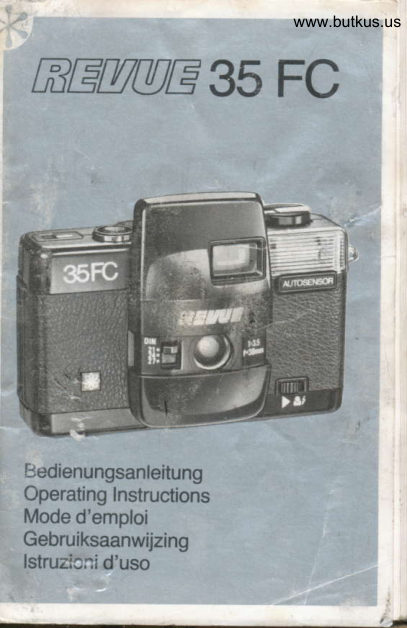 Revue 35 Fc manual cover