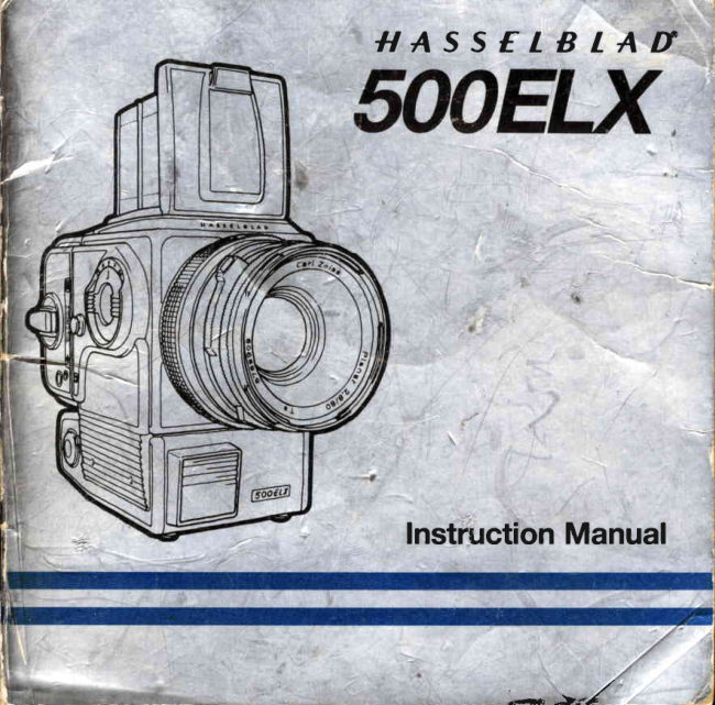 Hasselblad ELX manual cover