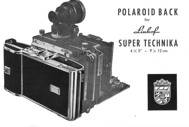 Linhof Polaroid Back manual cover