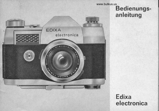 Exakta EDIXA Electronica manual cover