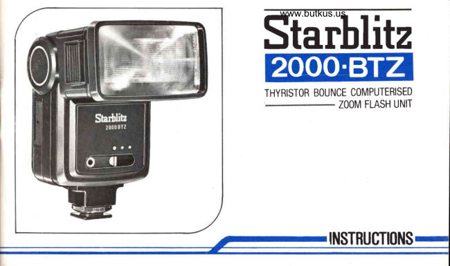 Starblitz 2000 Btz manual cover