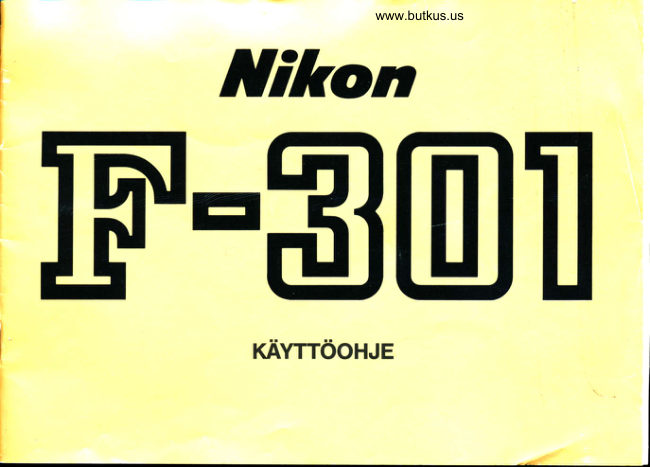 Nikon F-301 Käyttöohje manual cover