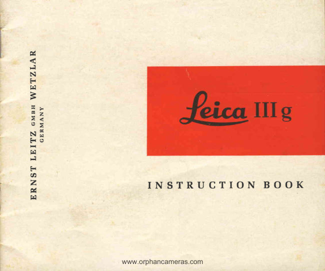 LEICA III G manual cover