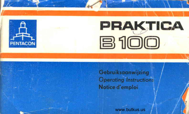 Praktica B100 manual cover