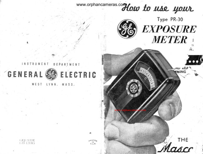 GE PR-30 Mascot manual cover