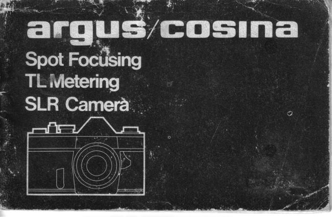 Argus / Cosina STL 1000 manual cover