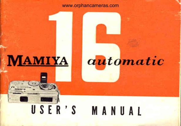 Mamiya 16 Automatic manual cover