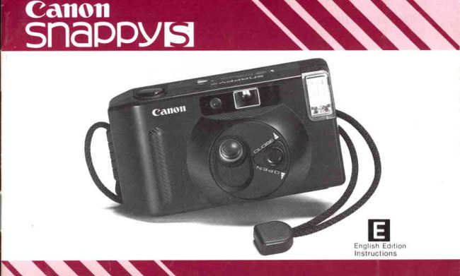Canon Snappy S manual cover