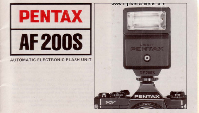 Pentax AF 200S FLASH manual cover